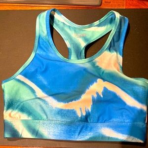 Splits59 Geri Racerback Blue Tie Dye Sports Bra